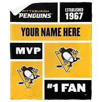 The Northwest Group Pittsburgh Penguins 50'' x 60'' Personalized Silk Touch Sherpa Throw Blanket