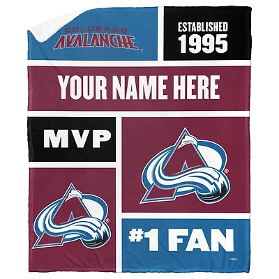 The Northwest Group Colorado Avalanche 50'' x 60'' Personalized Silk Touch Sherpa Throw Blanket