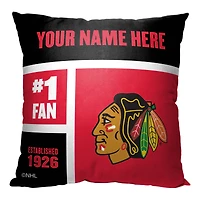 The Northwest Group Chicago Blackhawks 18'' x 18'' Personalized Throw Pillow