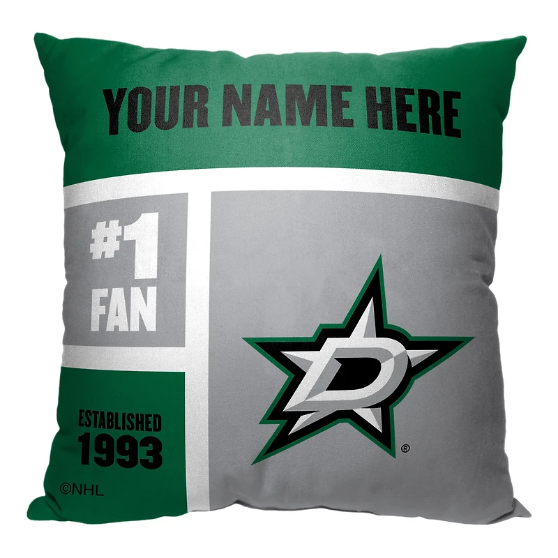 The Northwest Group Dallas Stars 18'' x 18'' Personalized Throw Pillow