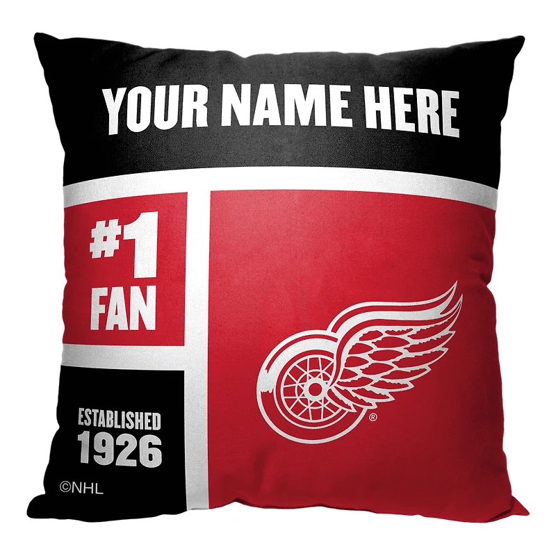 The Northwest Group Detroit Red Wings 18'' x 18'' Personalized Throw Pillow