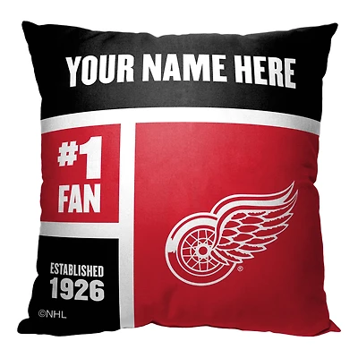 The Northwest Group Detroit Red Wings 18'' x 18'' Personalized Throw Pillow