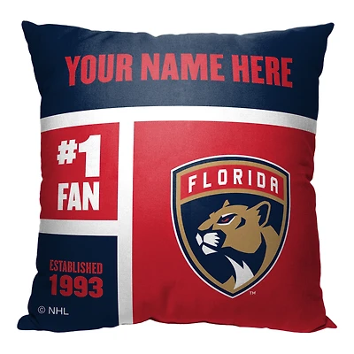 The Northwest Group Florida Panthers 18'' x 18'' Personalized Throw Pillow