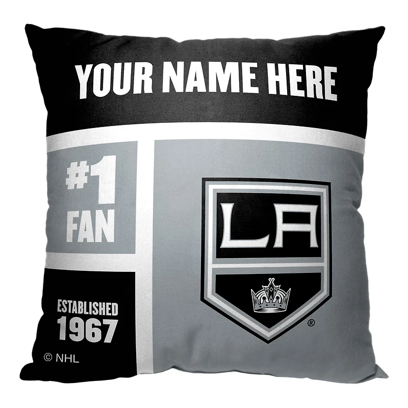 The Northwest Group Los Angeles Kings 18'' x 18'' Personalized Throw Pillow