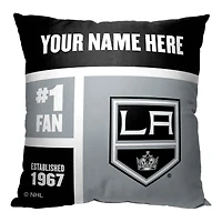 The Northwest Group Los Angeles Kings 18'' x 18'' Personalized Throw Pillow