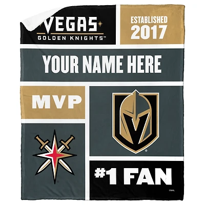 The Northwest Group Vegas Golden Knights 50'' x 60'' Personalized Silk Touch Sherpa Throw Blanket