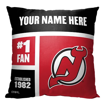 The Northwest Group New Jersey Devils 18'' x 18'' Personalized Throw Pillow