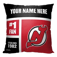The Northwest Group New Jersey Devils 18'' x 18'' Personalized Throw Pillow