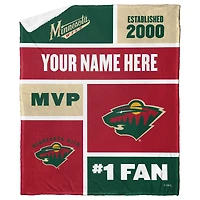 The Northwest Group Minnesota Wild 50'' x 60'' Personalized Silk Touch Sherpa Throw Blanket