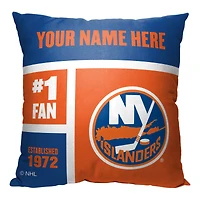 The Northwest Group New York Islanders 18'' x 18'' Personalized Throw Pillow