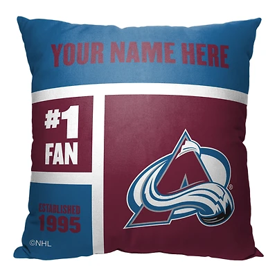 The Northwest Group Colorado Avalanche 18'' x 18'' Personalized Throw Pillow