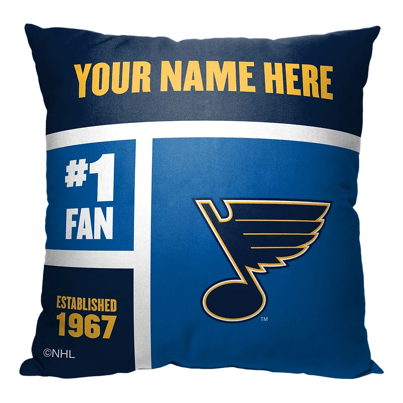 The Northwest Group St. Louis Blues 18'' x 18'' Personalized Throw Pillow