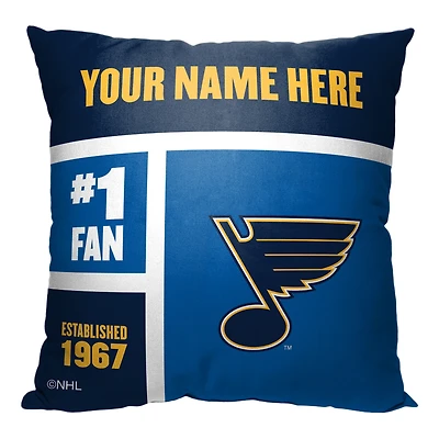 The Northwest Group St. Louis Blues 18'' x 18'' Personalized Throw Pillow