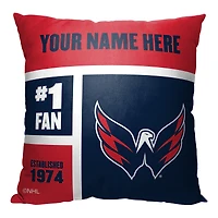 The Northwest Group Washington Capitals 18'' x 18'' Personalized Throw Pillow