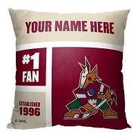 The Northwest Group Arizona Coyotes 18'' x 18'' Personalized Throw Pillow