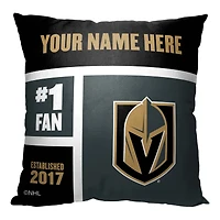 The Northwest Group Vegas Golden Knights 18'' x 18'' Personalized Throw Pillow
