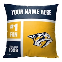 The Northwest Group Nashville Predators 18'' x 18'' Personalized Throw Pillow