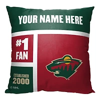 The Northwest Group Minnesota Wild 18'' x 18'' Personalized Throw Pillow