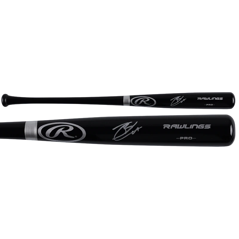 Jackson Chourio Milwaukee Brewers Autographed Black Rawlings Pro Model Bat