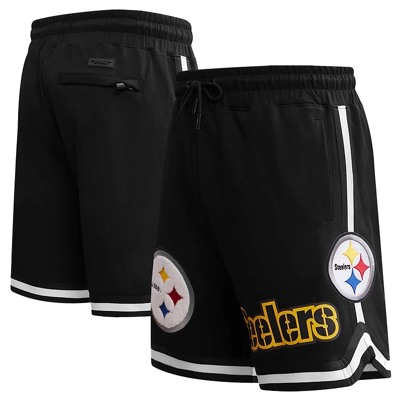 Men's Pro Standard Black Pittsburgh Steelers Classic Chenille Shorts