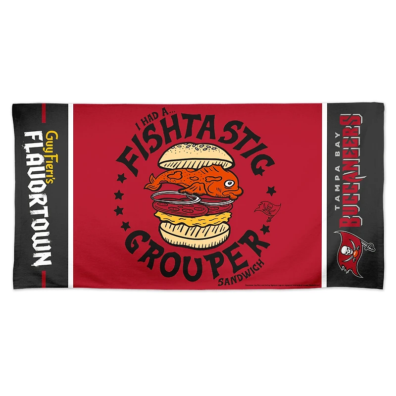 WinCraft Tampa Bay Buccaneers NFL x Guy Fieri’s Flavortown 30" x 60" Spectra Beach Towel