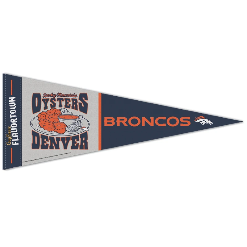 WinCraft Denver Broncos NFL x Guy Fieri’s Flavortown 12'' x 30'' Premium Pennant