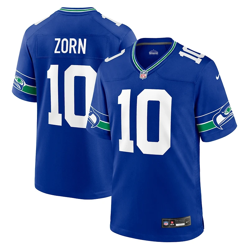 Men's Nike Jim Zorn Royal Seattle Seahawks Retired Player Alternate Game Jersey