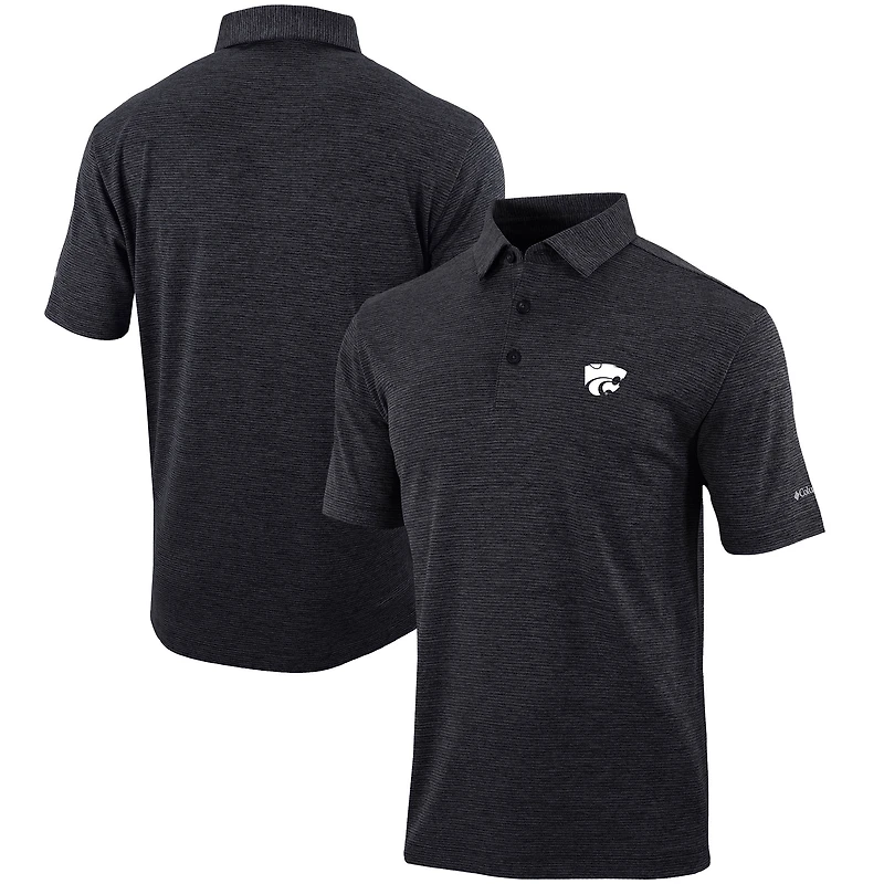 Men's Columbia  Black Kansas State Wildcats Omni-Wick Set II Polo