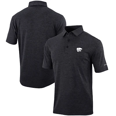 Men's Columbia  Black Kansas State Wildcats Omni-Wick Set II Polo