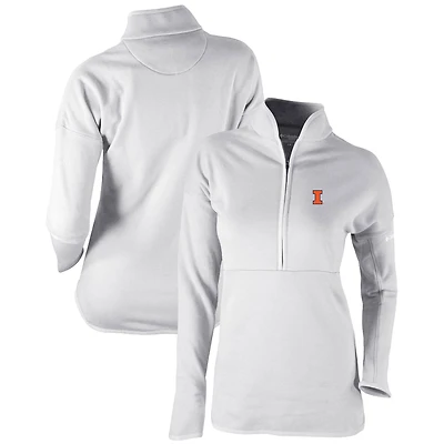 Women's Columbia  Gray Illinois Fighting Illini Omni-Wick Go For It Half-Zip Pullover Top