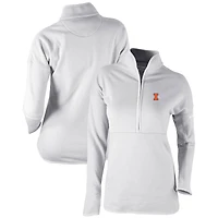Women's Columbia  Gray Illinois Fighting Illini Omni-Wick Go For It Half-Zip Pullover Top