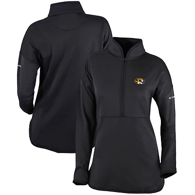 Women's Columbia  Black Missouri Tigers Omni-Wick Go For It Half-Zip Pullover Top