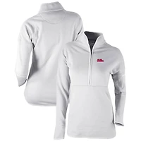 Women's Columbia  Gray Ole Miss Rebels Omni-Wick Go For It Half-Zip Pullover Top