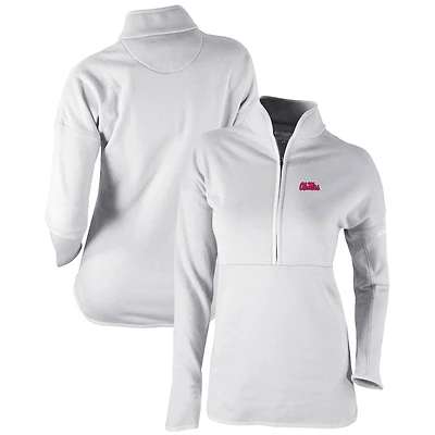 Women's Columbia  Gray Ole Miss Rebels Omni-Wick Go For It Half-Zip Pullover Top