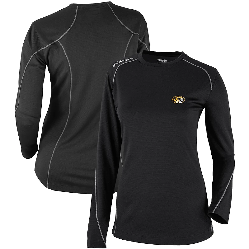 Women's Columbia  Black Missouri Tigers Omni-Wick Shotgun Long Sleeve T-Shirt