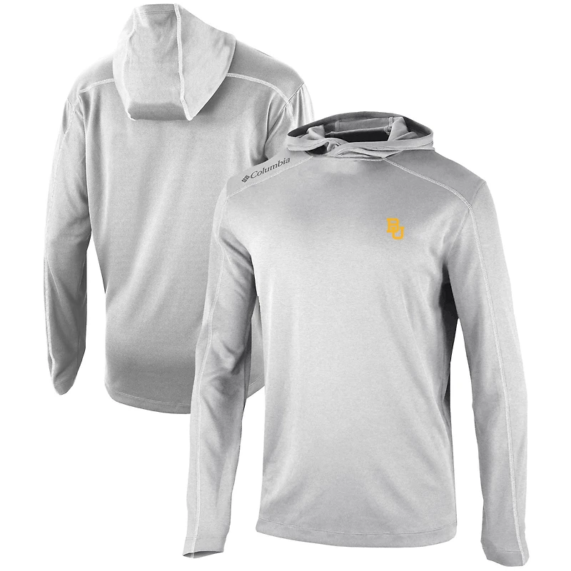 Men's Columbia  Gray Baylor Bears Omni-Wick Shotgun Pullover Hoodie