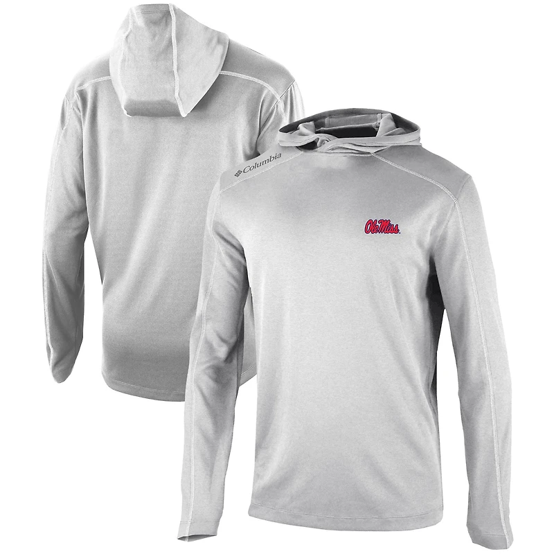 Men's Columbia  Gray Ole Miss Rebels Omni-Wick Shotgun Pullover Hoodie