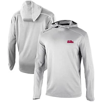 Men's Columbia  Gray Ole Miss Rebels Omni-Wick Shotgun Pullover Hoodie