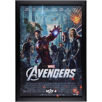 Chris Evans Captain America Autographed Framed 30" x 42" Avengers Movie Poster