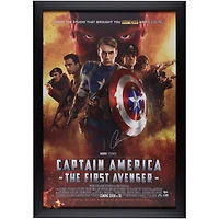 Chris Evans Captain America Autographed Framed 30" x 42" First Avenger Movie Poster
