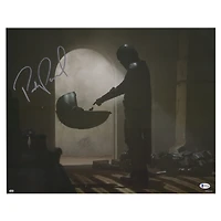 Pedro Pascal Star Wars The Mandalorian Autographed 16" x 20" Pointing at Grogu Photograph