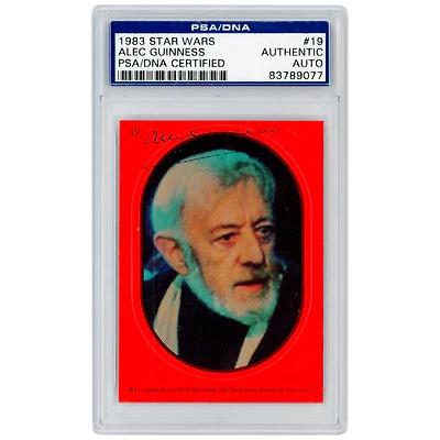 Alec Guinness Return of the Jedi Autographed 1983 Topps Stickers #19 PSA Authenticated Card