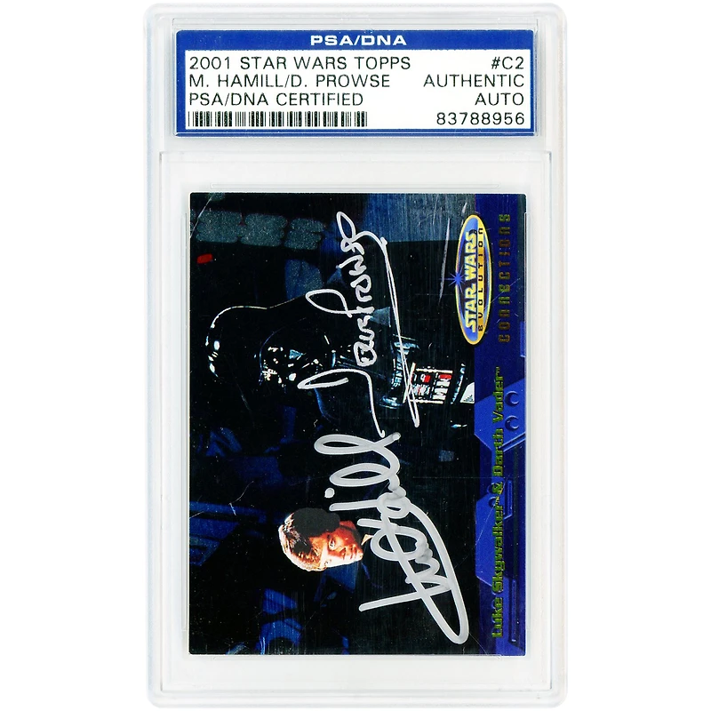 Mark Hamill and David Prowse Return of the Jedi Autographed 2001 Topps #C2 PSA Authenticated Card