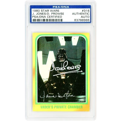 David Prowse and James Earl Jones Star Wars Autographed 1980 Topps The Empire Strikes Back #316 PSA Authenticated Card
