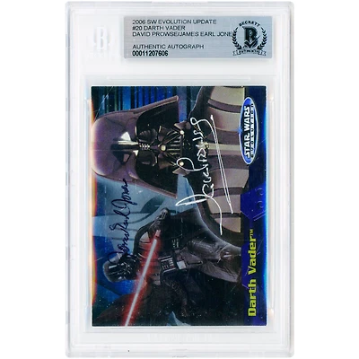 David Prowse and James Earl Jones Star Wars Autographed 2006 Topps Evolution Update #20 Beckett Authenticated Card