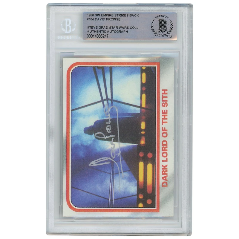 David Prowse The Empire Strikes Back Autographed 1980 Topps Silver Signature #104 BAS Authenticated Card - The Steve Grad Collection