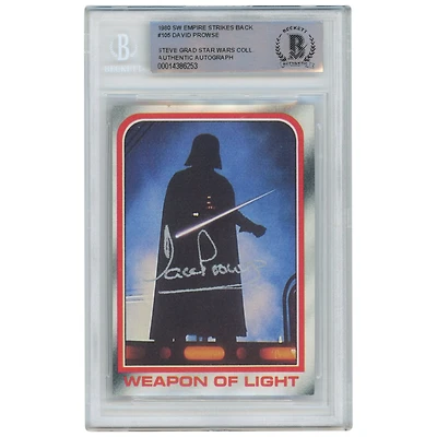 David Prowse The Empire Strikes Back Autographed 1980 Topps #105 BAS Authenticated Card - The Steve Grad Collection