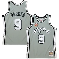 Unisex Mitchell & Ness Tony Parker Gray San Antonio Spurs Hall of Fame Class of 2023 Throwback Swingman Jersey