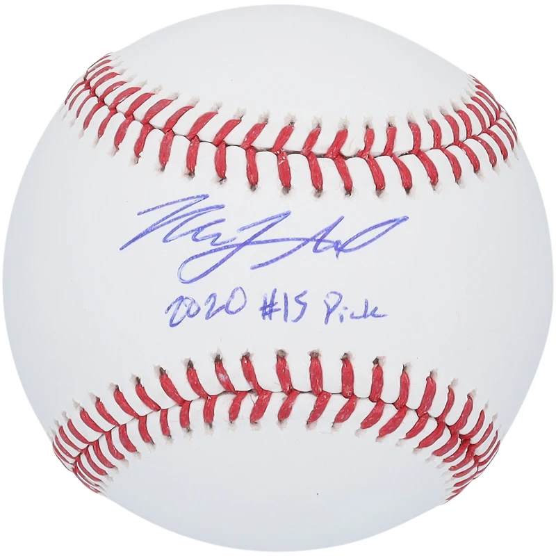 Mick Abel Philadelphia Phillies Autographed Baseball with "2020 #15 Pick" Inscription