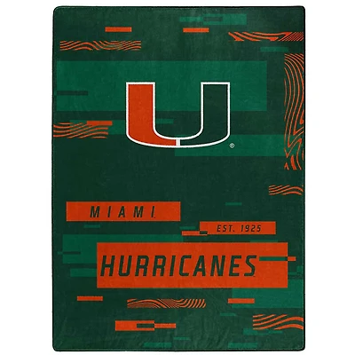 The Northwest Group  Miami Hurricanes 50" x 60" Digitize Raschel Throw Blanket